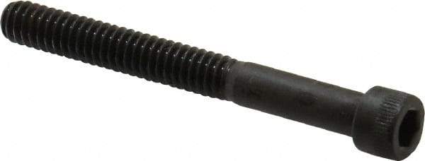 Made in USA - 1/4-20 UNC Hex Socket Drive, Socket Cap Screw - Alloy Steel, Black Oxide Finish, Partially Threaded, 2-1/4" Length Under Head - Makers Industrial Supply