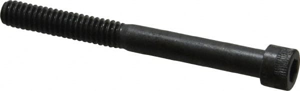 Made in USA - 1/4-20 UNC Hex Socket Drive, Socket Cap Screw - Alloy Steel, Black Oxide Finish, Partially Threaded, 2-1/2" Length Under Head - Makers Industrial Supply