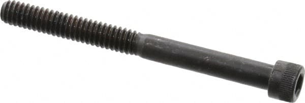 Made in USA - 1/4-20 UNC Hex Socket Drive, Socket Cap Screw - Alloy Steel, Black Oxide Finish, Partially Threaded, 2-3/4" Length Under Head - Makers Industrial Supply