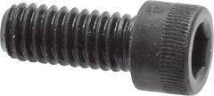 Made in USA - 1/4-28 UNF Hex Socket Drive, Socket Cap Screw - Alloy Steel, Black Oxide, Fully Threaded, 1/2" Length Under Head - Makers Industrial Supply