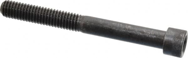 Made in USA - 3/8-16 UNC Hex Socket Drive, Socket Cap Screw - Alloy Steel, Black Oxide Finish, Partially Threaded, 3-1/2" Length Under Head - Makers Industrial Supply