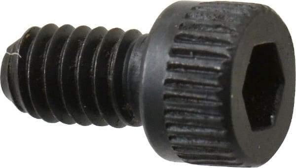 Made in USA - #6-40 UNF Hex Socket Drive, Socket Cap Screw - Alloy Steel, Black Oxide Finish, Fully Threaded, 1/4" Length Under Head - Makers Industrial Supply