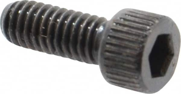 Made in USA - #6-40 UNF Hex Socket Drive, Socket Cap Screw - Alloy Steel, Black Oxide Finish, Fully Threaded, 3/8" Length Under Head - Makers Industrial Supply