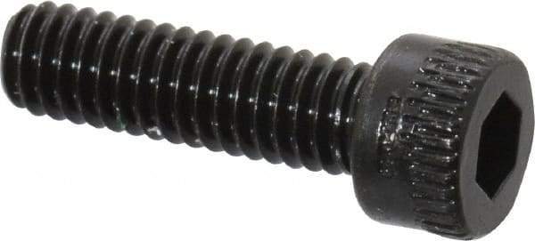 Made in USA - #6-40 UNF Hex Socket Drive, Socket Cap Screw - Alloy Steel, Black Oxide Finish, Fully Threaded, 1/2" Length Under Head - Makers Industrial Supply