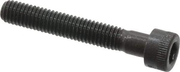 Made in USA - #10-32 UNF Hex Socket Drive, Socket Cap Screw - Alloy Steel, Black Oxide Finish, Fully Threaded, 1-1/4" Length Under Head - Makers Industrial Supply