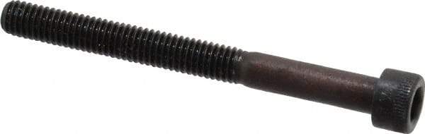 Made in USA - #10-32 UNF Hex Socket Drive, Socket Cap Screw - Alloy Steel, Black Oxide Finish, Partially Threaded, 2" Length Under Head - Makers Industrial Supply