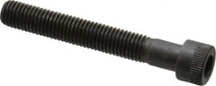 Made in USA - 1/4-28 UNF Hex Socket Drive, Socket Cap Screw - Alloy Steel, Black Oxide Finish, Partially Threaded, 1-3/4" Length Under Head - Makers Industrial Supply