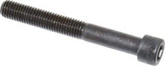 Made in USA - 1/4-28 UNF Hex Socket Drive, Socket Cap Screw - Alloy Steel, Black Oxide Finish, Partially Threaded, 2" Length Under Head - Makers Industrial Supply