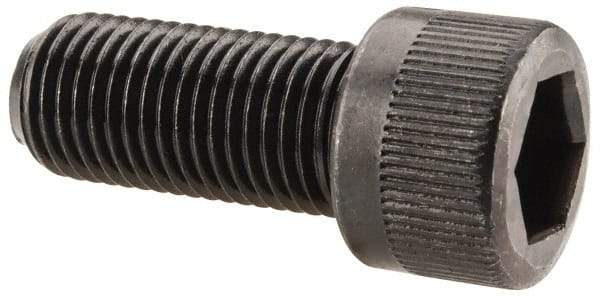 Made in USA - 3/8-24 UNF Hex Socket Drive, Socket Cap Screw - Alloy Steel, Black Oxide Finish, Fully Threaded, 7/8" Length Under Head - Makers Industrial Supply