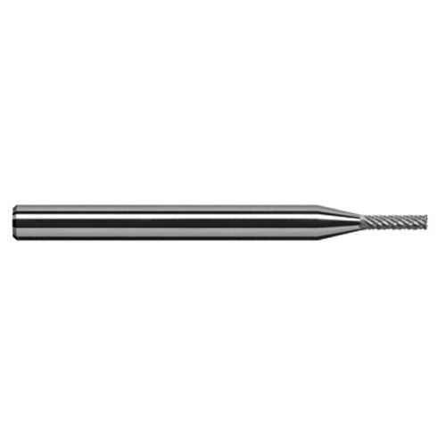 Miniature End Mills - Deburring End Mill - 0.0930″ (3/32″) Cutter Diameter × 0.2790″ Length of Cut Carbide Deburring Square End Mill, 12 RH Teeth, 6 LH Teeth - Exact Industrial Supply