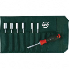 Wiha - 8 Piece, 3/16 to 1/2" Nut Driver Set - Standard Shaft, Cushion Grip Handle - Makers Industrial Supply