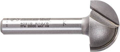 Amana Tool - 3/4" Cut Diam, 7/16" Length of Cut, 2 Flute Core Box Edge Profile Router Bit - Carbide-Tipped, 1/4" Shank Diam, 1-3/4" OAL, Uncoated - Makers Industrial Supply