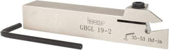 Iscar - GHG, External, Left Hand, 1.34" Max Depth of Cut, 0.016 to 3/32" Groove Width, Indexable Grooving Tool Holder - GI..,TIP.. Insert Compatibility, 3/4" Shank Height, 3/4" Shank Width, 4-1/2" OAL - Makers Industrial Supply