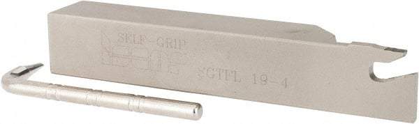 Iscar - SGTF, Left Hand Cut, 2" Max Workpc Diam, GFN, GFR Insert, Indexable Cutoff Toolholder - 3/4" Shank Width, 3/4" Shank Height, 4-1/2" OAL - Makers Industrial Supply