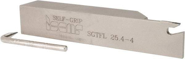 Iscar - SGTF, Left Hand Cut, 2-1/2" Max Workpc Diam, GFN, GFR Insert, Indexable Cutoff Toolholder - 1" Shank Width, 1" Shank Height, 5.9" OAL - Makers Industrial Supply