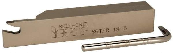 Iscar - SGTF, Right Hand Cut, 2" Max Workpc Diam, Indexable Cutoff Toolholder - 3/4" Shank Width, 3/4" Shank Height, 4-1/2" OAL - Makers Industrial Supply