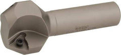 Iscar - 60° Lead Angle, 1.56" Max Cut Diam, 1" Min Cut Diam, 0.48" Max Depth of Cut, Indexable Chamfer and Angle End Mill - 3.54" Overall Length, Straight Shank - Makers Industrial Supply