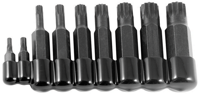 9 Piece - 4 and 5mm Bit have 5/16" Hex Drive - 6; 8; 10 and 12mm Bit have 1/2" Hex Drive - 14 and 16mm Bit have 5/8" Hex Drive - 18mm Bit has a 3/4" Hex Drive - 12 Point - Triple Square Bit Set - Makers Industrial Supply