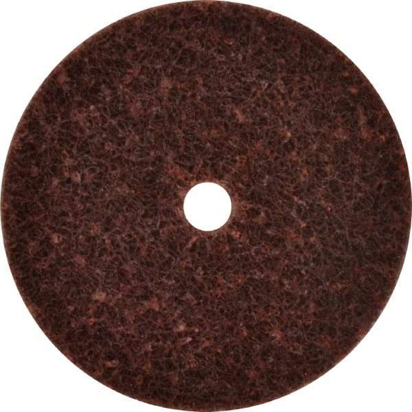 3M - 3" Diam, 1/4" Face Width, 3/8" Center Hole, Medium Grade, Aluminum Oxide Deburring Wheel - Unitized, Medium Density 5 Grade, 12,500 RPM - Makers Industrial Supply