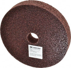 3M - 6" Diam, 1" Face Width, 1" Center Hole, Medium Grade, Aluminum Oxide Deburring Wheel - Unitized, Medium Density 5 Grade, 6,000 RPM - Makers Industrial Supply