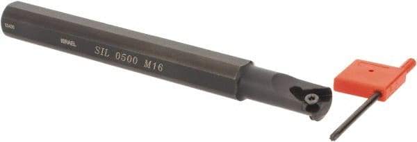 Iscar - Internal Thread, Left Hand Cut, 5/8" Shank Width x 5/8" Shank Height Indexable Threading Toolholder - 6" OAL, M 16 Insert Compatibility, SI Toolholder, Series SIL - Makers Industrial Supply