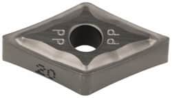 Iscar - DNMG331 PP Grade IC20 Carbide Turning Insert - Uncoated, 55° Diamond, 3/8" Inscr Circle, 3/16" Thick, 1/64" Corner Radius