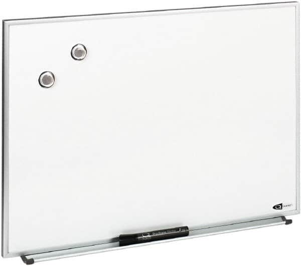 Quartet - 16" High x 23" Wide Enameled Steel Magnetic Marker Board - Aluminum Frame, 1-1/4" Deep, Includes Accessory Tray/Rail, One Dry-Erase Marker & Magnets & Mounting Kit - Makers Industrial Supply