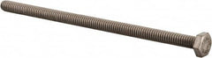 Value Collection - 1/4-20 UNC, 5" Length Under Head Hex Head Cap Screw - Fully Threaded, Grade 316 Stainless Steel, Uncoated, 7/16" Hex - Makers Industrial Supply