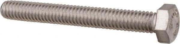 Value Collection - 5/16-18 UNC, 2-1/4" Length Under Head Hex Head Cap Screw - Fully Threaded, Grade 316 Stainless Steel, Uncoated, 1/2" Hex - Makers Industrial Supply