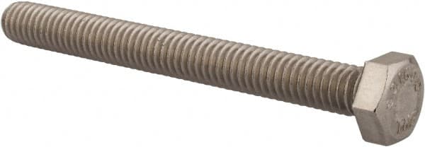 Value Collection - 5/16-18 UNC, 3" Length Under Head Hex Head Cap Screw - Fully Threaded, Grade 316 Stainless Steel, Uncoated, 1/2" Hex - Makers Industrial Supply