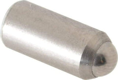 Gibraltar - 0.525" Body Length x 1/4" Body Diam, 1.5 Lb Init to 3.5 Lb Final End Force, Stainless Steel Press Fit Ball Plunger - 3/16" Ball Diam, 0.07" Max Ball Reach, +0.0010; +0.0020" Tolerance - Makers Industrial Supply