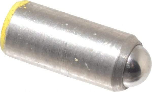 Gibraltar - 0.284" Body Length x 1/8" Body Diam, 2 Lb Init to 5 Lb Final End Force, Stainless Steel Press Fit Ball Plunger - 0.093" Ball Diam, 0.035" Max Ball Reach, +0.0010; +0.0020" Tolerance - Makers Industrial Supply