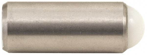 Gibraltar - 0.525" Body Length x 1/4" Body Diam, 3 Lb Init to 7 Lb Final End Force, Stainless Steel Press Fit Ball Plunger - 3/16" Ball Diam, 0.07" Max Ball Reach, +0.0010; +0.0020" Tolerance - Makers Industrial Supply