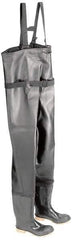 Dunlop Protective Footwear - Men's Size 7 Medium Width Steel Wader - Black, PVC Upper, 56-3/5" High, Cold Protection, Non-Slip, Waterproof - Makers Industrial Supply