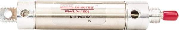 ARO/Ingersoll-Rand - 1" Stroke x 1-1/2" Bore Double Acting Air Cylinder - 1/8 Port, 7/16-20 Rod Thread, 200 Max psi, -40 to 160°F - Makers Industrial Supply