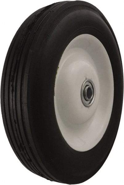 Marathon Industries - 8 Inch Diameter x 1-3/4 Inch Wide, Rubber Caster Wheel - 225 Lb. Capacity, 1-3/8 Inch Hub Length, 1/2 Inch Axle Diameter - Makers Industrial Supply