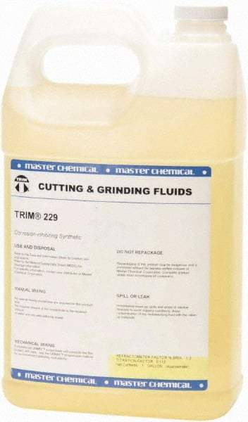 Master Fluid Solutions - Trim 229, 1 Gal Bottle Cutting Fluid - Synthetic - Makers Industrial Supply