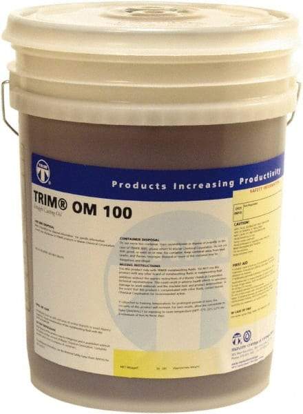 Master Fluid Solutions - Trim OM 100, 5 Gal Pail Cutting & Grinding Fluid - Straight Oil, For Cutting, Grinding - Makers Industrial Supply