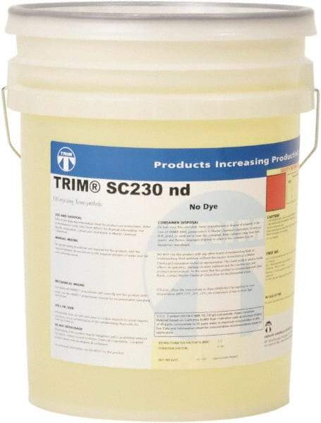 Master Fluid Solutions - Trim SC230 nd, 5 Gal Pail Cutting & Grinding Fluid - Semisynthetic, For Cutting, Grinding - Makers Industrial Supply