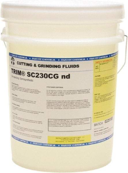 Master Fluid Solutions - Trim SC230CG nd, 5 Gal Pail Cutting & Grinding Fluid - Semisynthetic, For Cutting, Grinding - Makers Industrial Supply