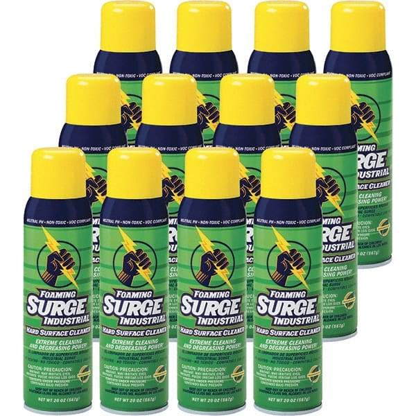 Surge Industrial - 20 oz Aerosol Cleaner/Degreaser - Aerosol, Neutral pH, Unscented - Makers Industrial Supply