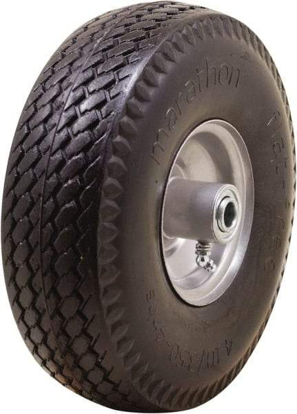 Marathon Industries - 3-19/64" Wide x 10-1/2" High x 4" Deep Flat Free Hand Truck Tire - 300 Lb Load Capacity - Makers Industrial Supply