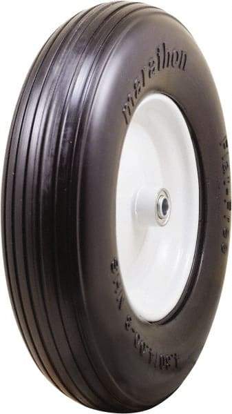 Marathon Industries - 3-45/64" Wide x 15-1/2" High x 4" Deep Flat Free Hand Truck Tire - 500 Lb Load Capacity - Makers Industrial Supply