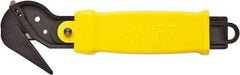 Swift Safety Cutter - Springback Safety Utility Knife - 2" Steel Blade, Yellow Nylon-6 Polyamide Handle, 1 Blade Included - Makers Industrial Supply