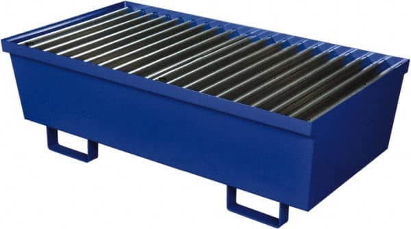 Eagle - 74 Gal Sump, 2,000 Lb Capacity, 2 Drum, Steel Spill Deck or Pallet - 27" Long x 51-1/4" Wide x 13" High, 2x2 Drum Configuration - Makers Industrial Supply