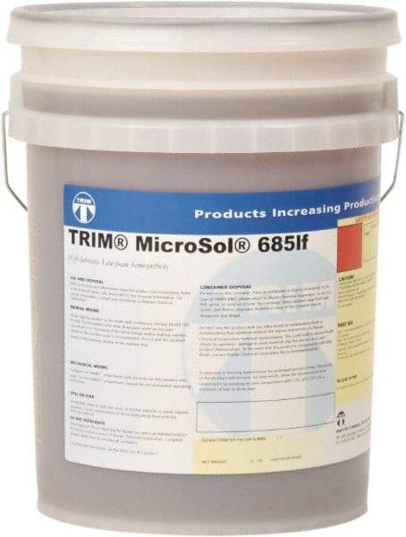 Master Fluid Solutions - Trim MicroSol 685lf, 5 Gal Pail Cutting & Grinding Fluid - Semisynthetic - Makers Industrial Supply