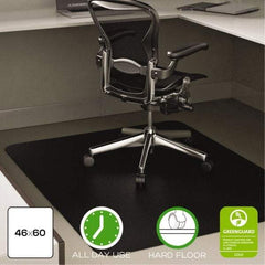 Deflect-o - 53" Long x 45" Wide, Chair Mat - Rectangular, Straight Edge Style - Makers Industrial Supply