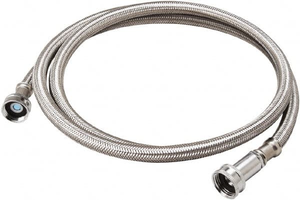 B&K Mueller - 3/4" Hose Inlet, 3/4" Hose Thread Outlet, Stainless Steel Washing Machine Connector - Use with Washer Machines - Makers Industrial Supply