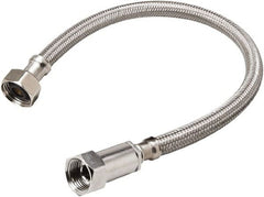 B&K Mueller - 1/2" Compression Inlet, 1/2" FIP Outlet, Stainless Steel Faucet Connector - Use with Faucets - Makers Industrial Supply