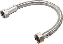 B&K Mueller - 1/2" FIP Inlet, 1/2" FIP Outlet, Stainless Steel Faucet Connector - Use with Faucets - Makers Industrial Supply